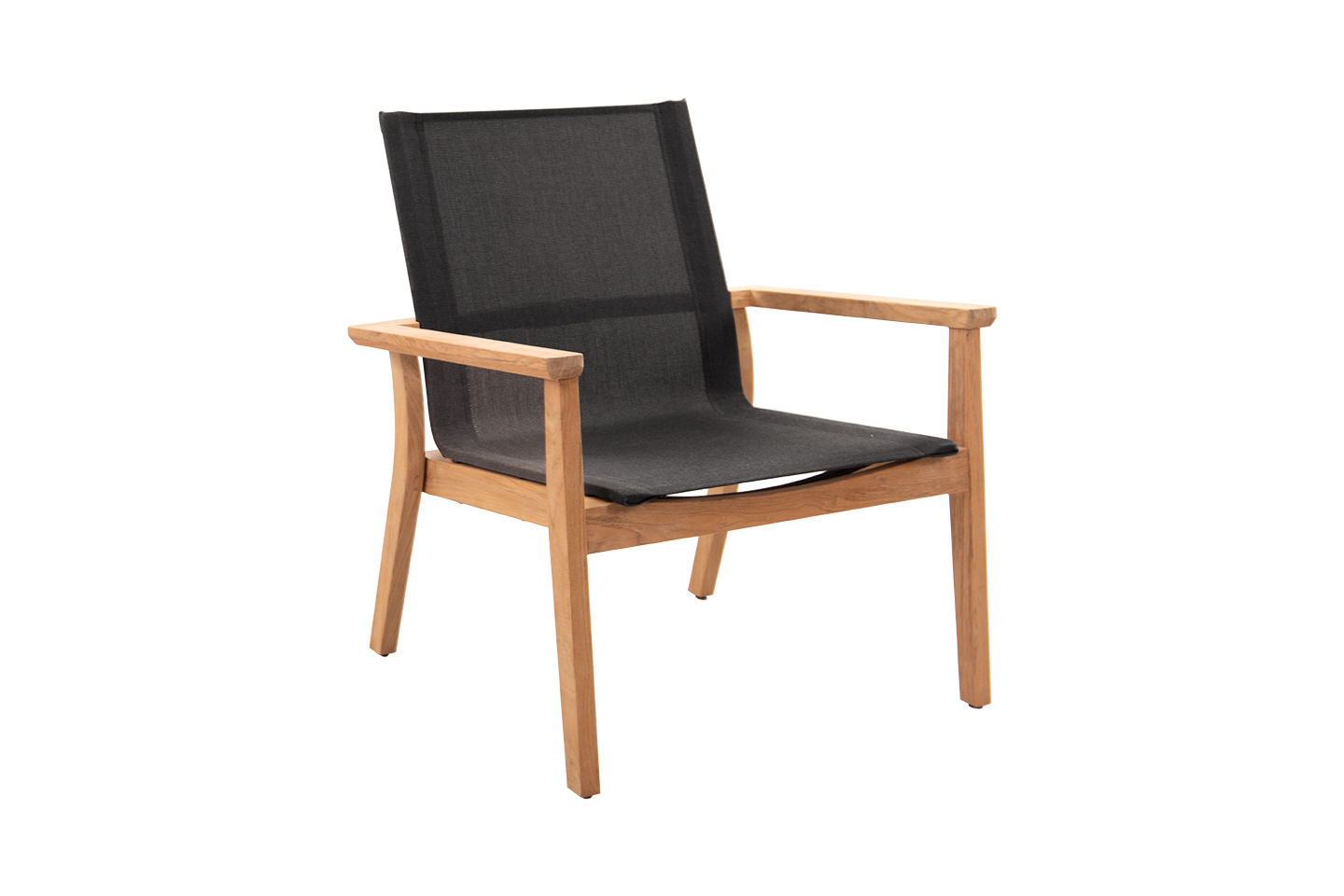 Maya Sling Club Chair with Arms, Anthracite, Coated